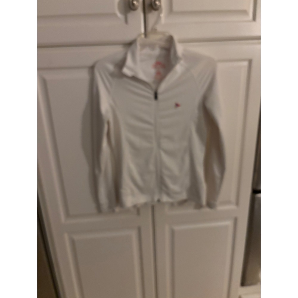 Peter Millar E4 Womens White Full Zip Golf Jacket Wicking UPF 50+ Small